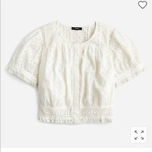 Cropped Button Up Top